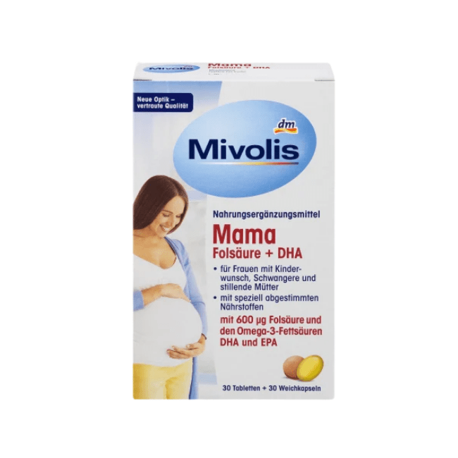 Mivolis Mama Folsäure + DHA, Tabletten 30 St. + Weichkapseln 30 St., 41 g