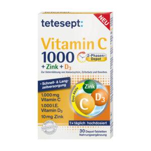 Vitamin C + Zink + D3 Tabletten 30St, 41,6 g
