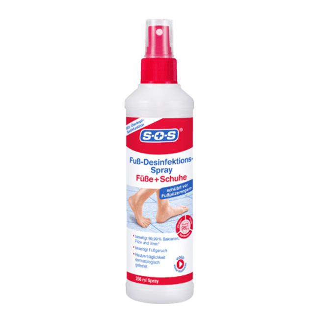 SOS Fuß-Desinfektionsspray für Füße und Schuhe 250 ml