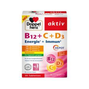 Doppelherz Vitamin B12 + C + D3 (30 Tabletten) 33,2 g