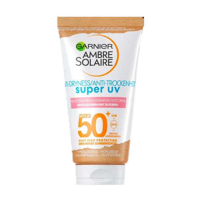 Garnier Ambre Solaire Sonnencreme Gesicht, Anti-Trockenheit super UV, LSF 50+