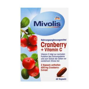 Mivolis Cranberry + Vitamin C Kapseln, 60 St. 68 g