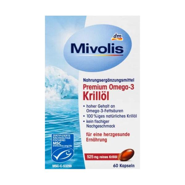Mivolis Premium Omega-3 Krillöl, Kapseln 60 St., 45 g