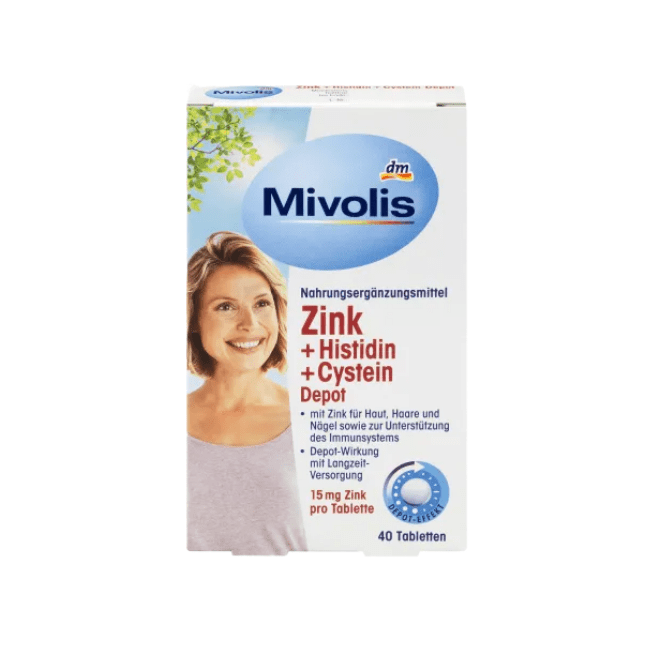 Mivolis Zink + Histidin + Cystein Depot, Tabletten 40 St., 19 g