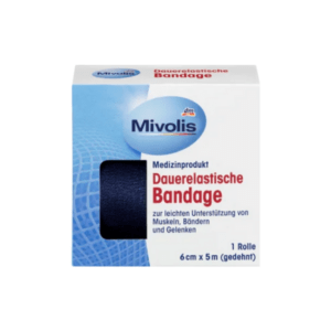Mivolis Dauerelastische Bandage, 6 cm x 5 m (gedehnt), 1 Rolle, 5 m