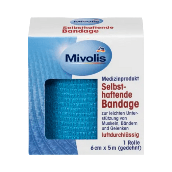 Mivolis Selbsthaftende Bandage, 6 cm x 5 m (gedehnt), 1 Rolle, 5 m