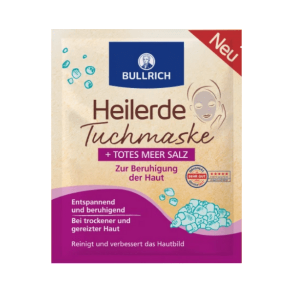 Bullrich Heilerde Tuchmaske + Totes Meer Salz, 1 St