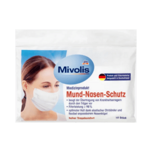 Mivolis Mundschutzmaske für Erwachsene, Einweg, 10 St