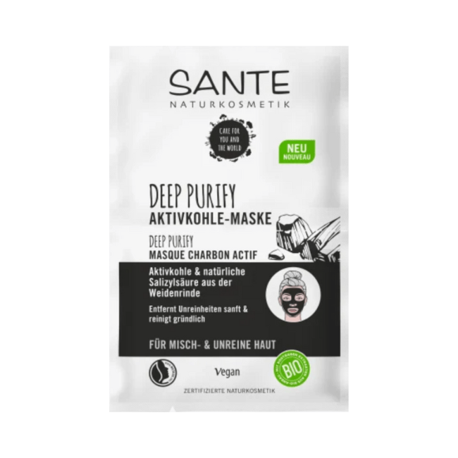 Sante Maske Deep Purify Aktivkohle 2x4ml, 8 ml