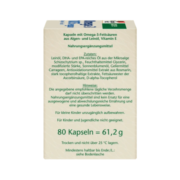 Doppelherz Omega-3 1075 vegan 80 St, 61,2 g