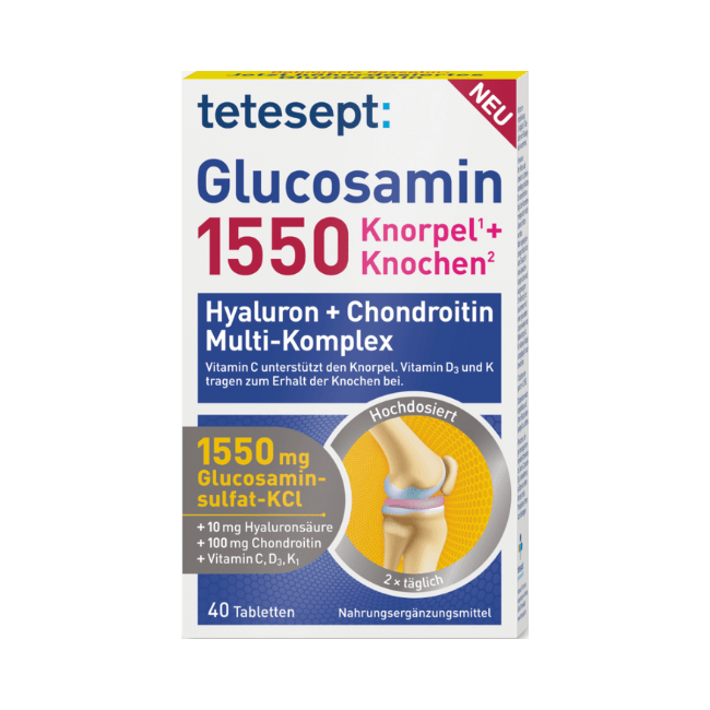 tetesept Glucosamin 1550 Knorpel+Knochen (40 St)