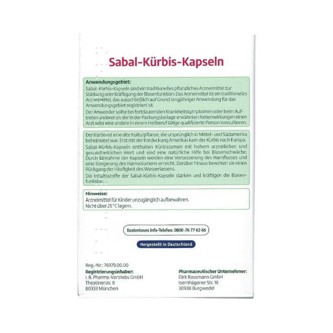 altapharma Sabal-Kürbis-Kapseln 90
