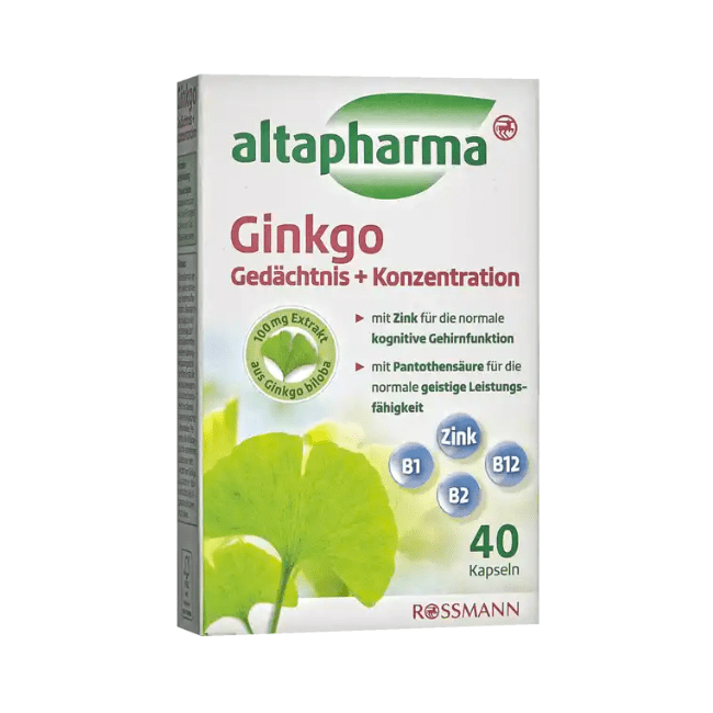 altapharma Ginkgo Gedächtnis + Konzentration 40 Kapseln