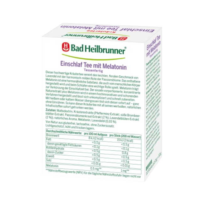 Bad Heilbrunner Einschlaf Tee mit Melatonin im Stick (10 x 1 g) 10 g