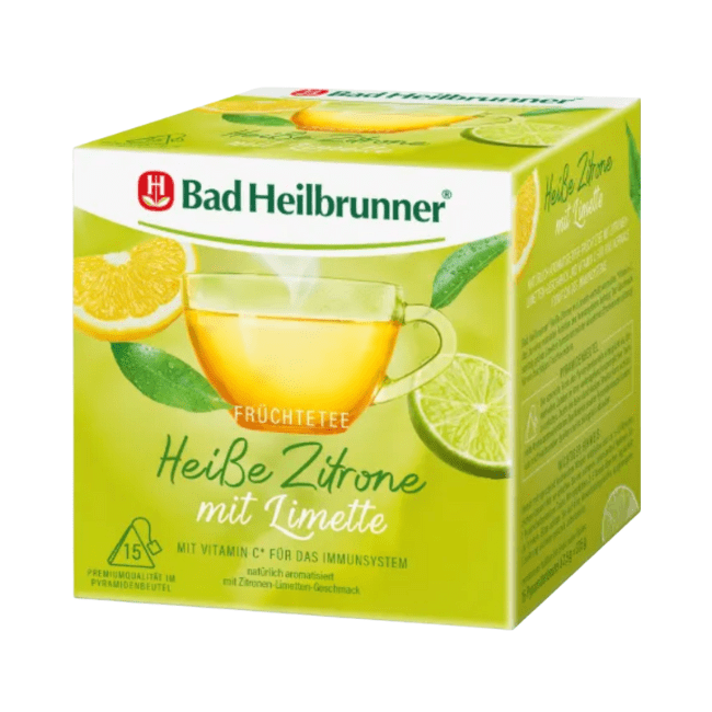 Bad Heilbrunner Früchte-Tee, heiße Zitrone mit Limette (15 x 2,5 g) 37,5 g