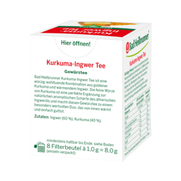 Bad Heilbrunner Kurkuma-Ingwer Tee 8 g