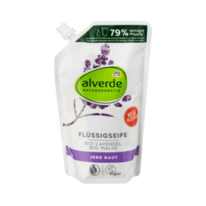 alverde NATURKOSMETIK Flüssigseife Bio-Lavendel, Bio-Malve Nachfüllpack 500 ml