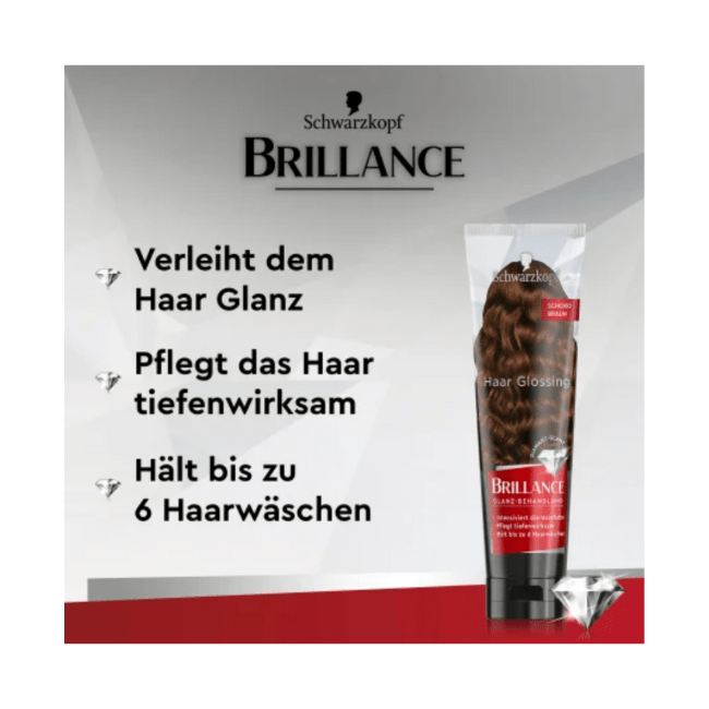 Schwarzkopf Brillance Farb-Glanzbehandlung Glossing, Schoko Braun 150 ml