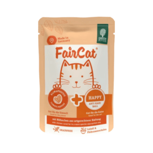 Green Petfood Nassfutter Katze mit Huhn, Happy Anti Hair-Ball, FairCat 85 g