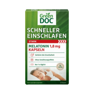 GreenDoc Schneller Einschlafen Stark Melatonin 1,8 mg Kapseln