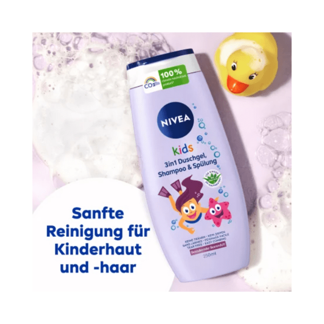 Nivea Kids Kinder Duschgel & Shampoo & Spülung 3in1 Beerenduft 250 ml