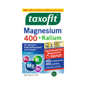 taxofit Magnesium 400 + Kalium Tabletten 30 St, 63 g