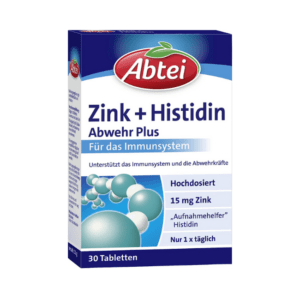 Abtei Zink + Histidin Tabletten hochdosiertes Zink