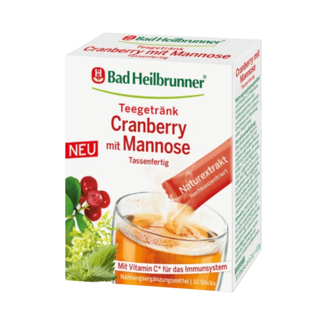Bad Heilbrunner Früchtetee Cranberry mit Mannose (10 Stück) 12 g
