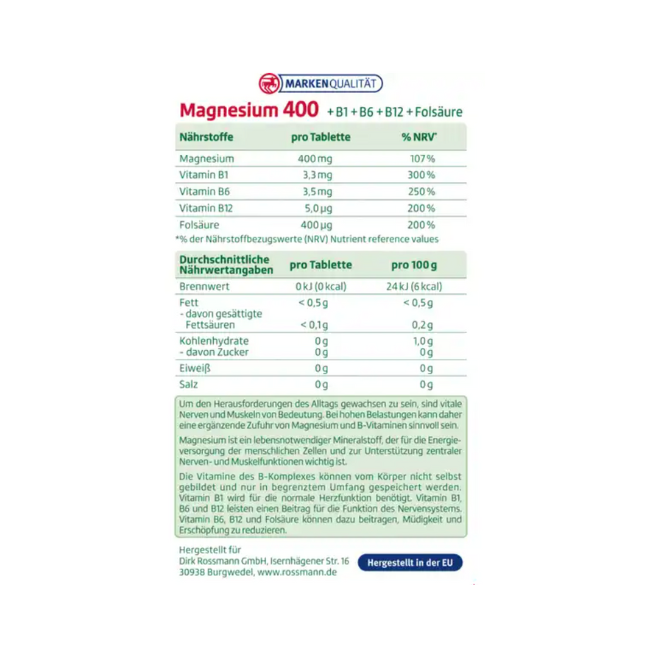 altapharma Magnesium 400
