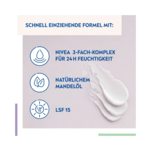 NIVEA Gesichtscreme Essentials trockne Haut LSF 15, 50 ml