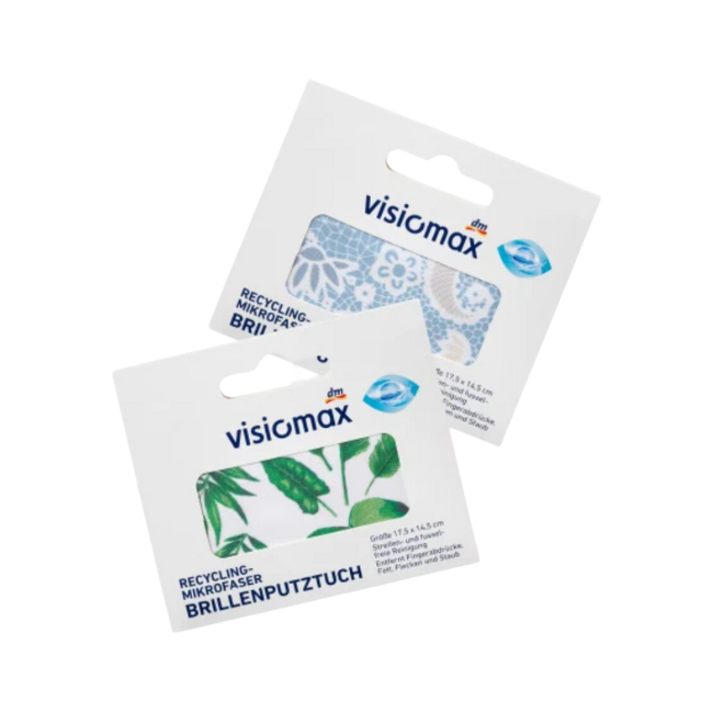 VISIOMAX Mikrofaser Brillenputztuch sort. Palmenblätter + Häkel 1 St-1