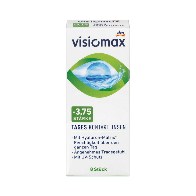 VISIOMAX Tageslinse -3,75, 8 St