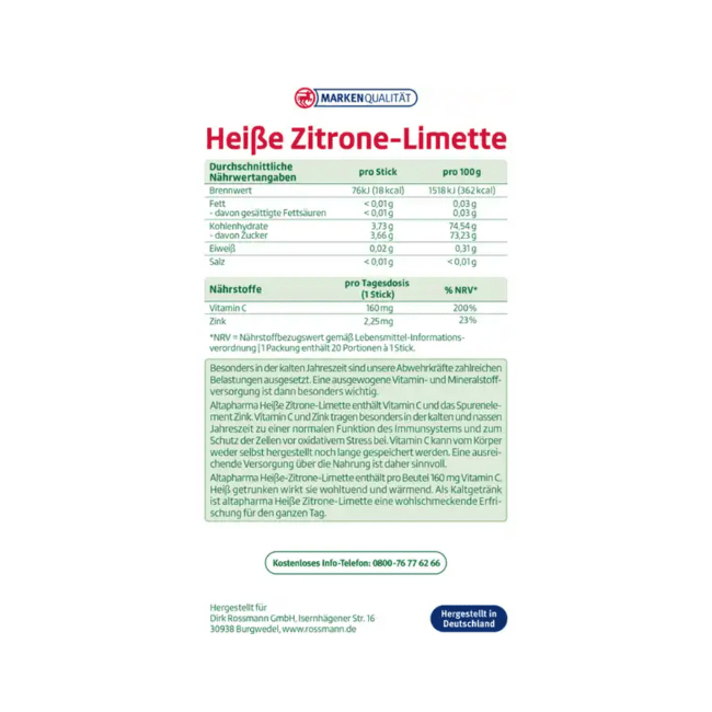 altapharma Heiße Zitrone-Limette