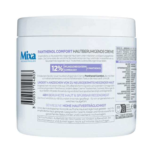 Mixa Pflegecreme Panthenol Comfort 400 ml | Mixa care cream
