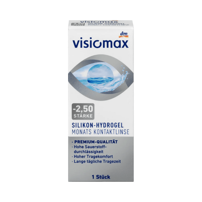 VISIOMAX Silikon-Hydrogel Monatskontaktlinse Dioptrie - 2,50 1 St