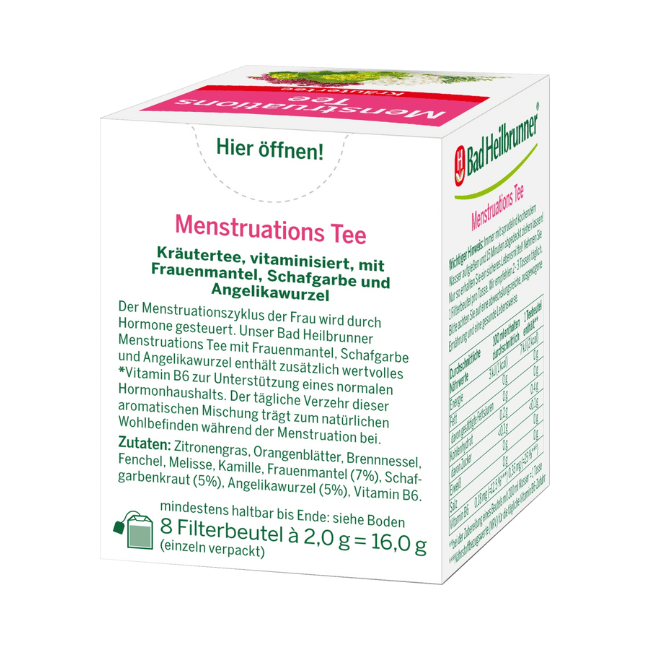 Bad Heilbrunner Kräutertee "Menstruations Tee" (8 Beutel) 16 g