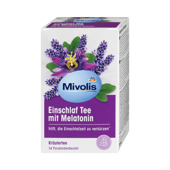 Mivolis Kräutertee Einschlaf-Tee mit Melatonin (14 Beutel) 28,84 g