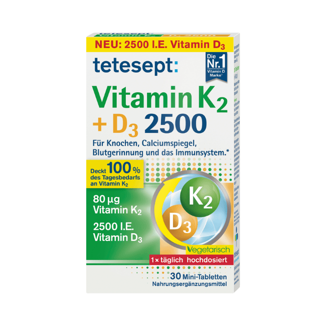 tetesept Vitamin K2 + D3 Tabletten 30 St, 9,2 g