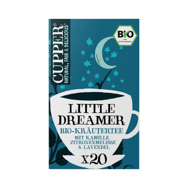 Cupper Kräutertee "Little Dreamer" mit Kamille Zitronengras Lavendel (20 Beutel) 30 g