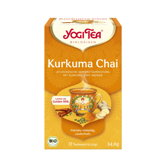YOGI TEA Gewürztee "Kurkuma Chai" mit Kurkuma Zimt Ingwer (17 Beutel) 34 g