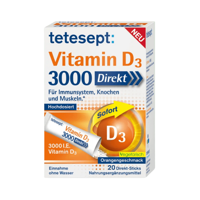 tetesept Vitamin D 3000 I.E. Direkt-Sticks 20 St, 36 g