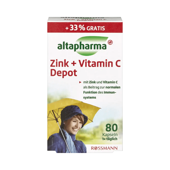 altapharma Zink + Vitamin C Depot Kapseln